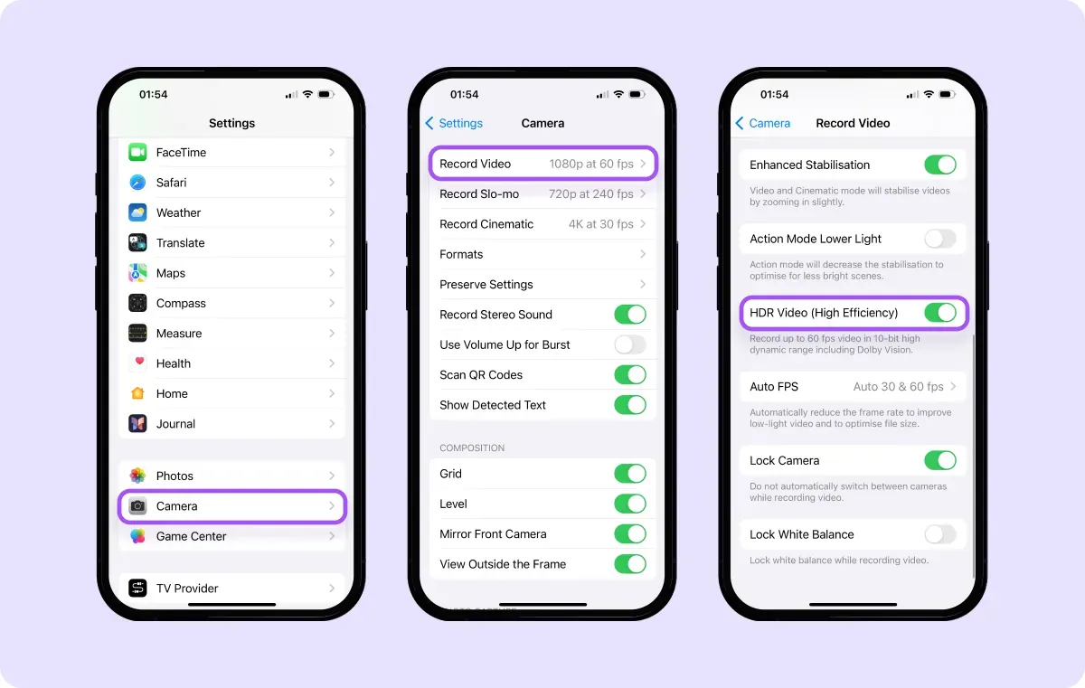 iPhone Camera Quality Photo Settings