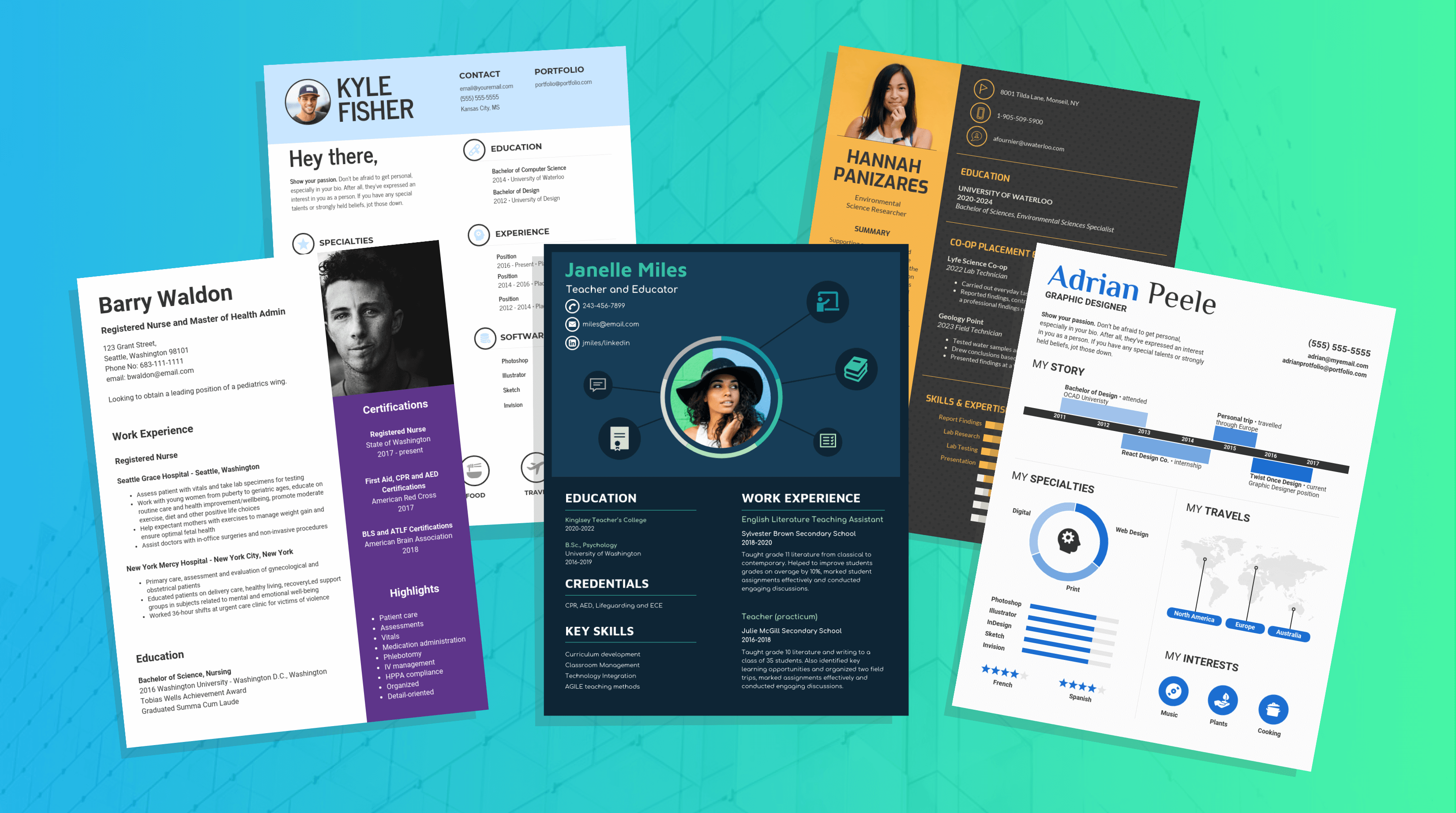 Infographic Resume Template Header