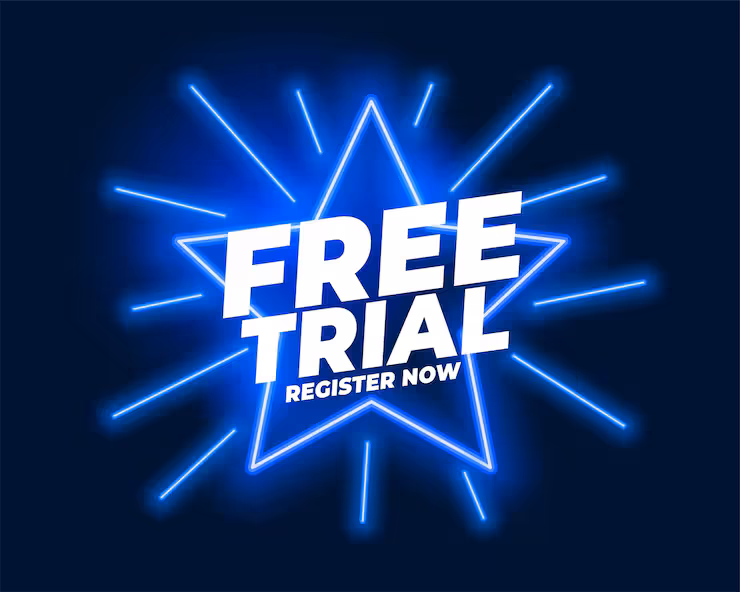 Free Trial Coupon Background Glowing Neon Style 1017 58580