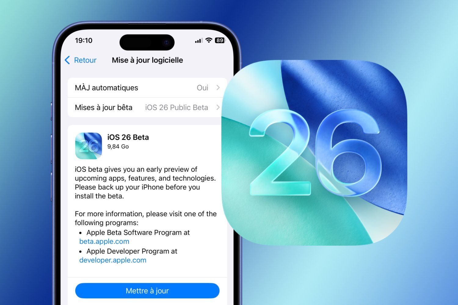 I Os 26 Beta Publique