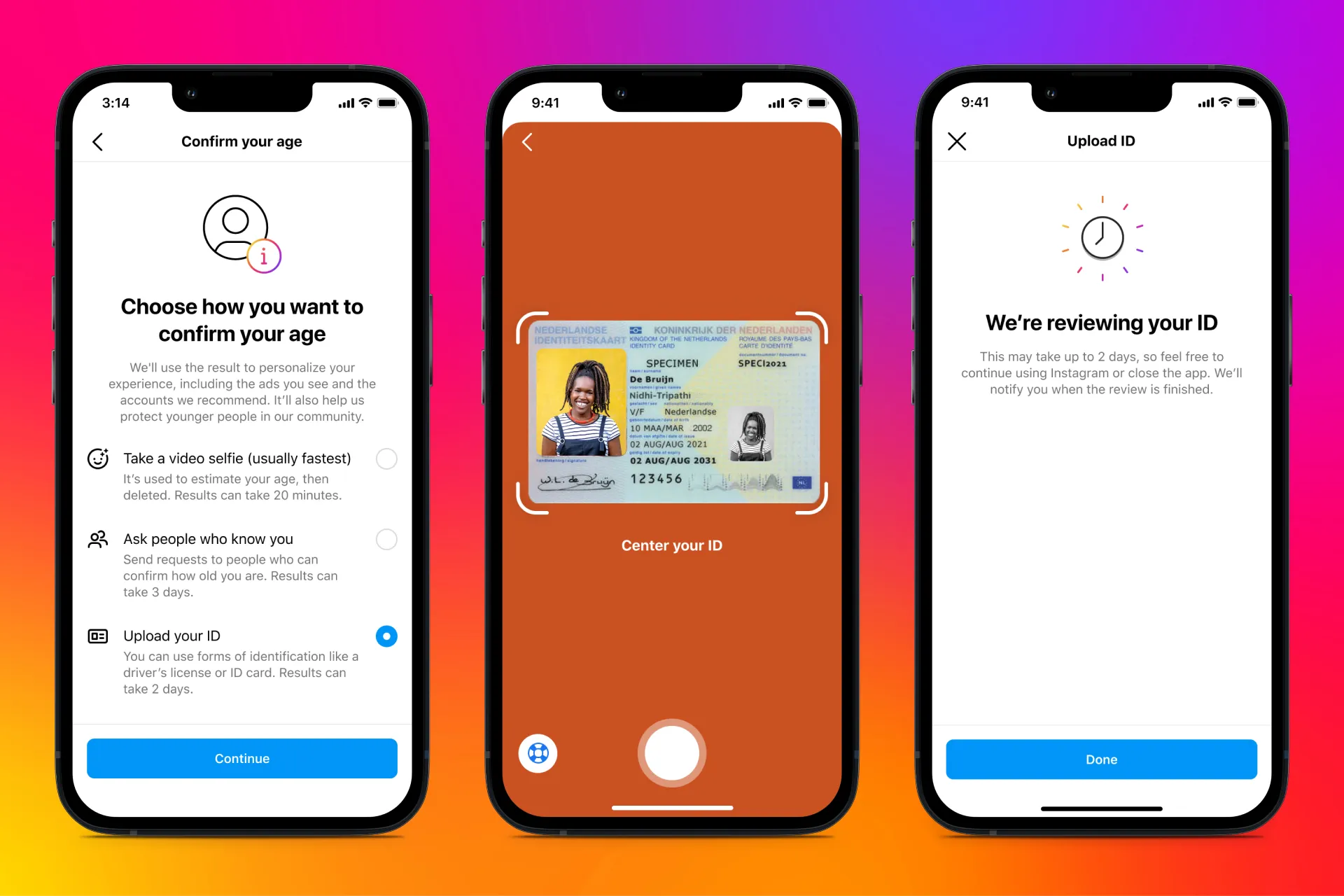 Age Verification ID Screens