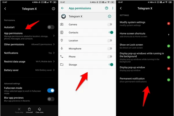 Check Telegram Permissions