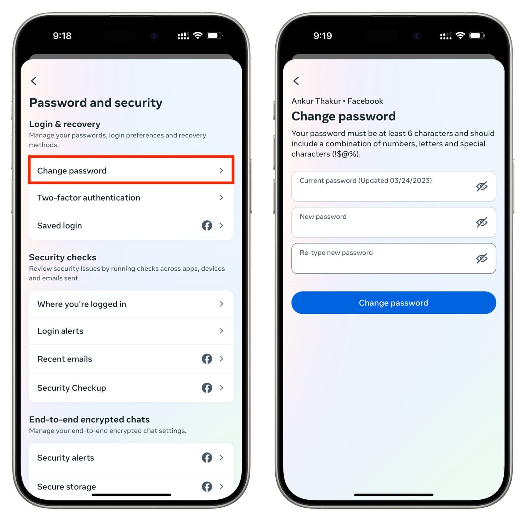 Change Your Facebook Password