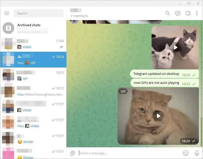 Telegram for Desktop Does Not Autoplay Gi Fs and Videos