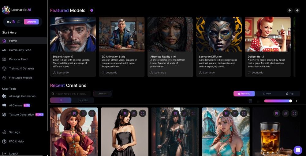Leonardo AI Interface 