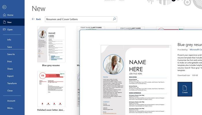 Create a CV