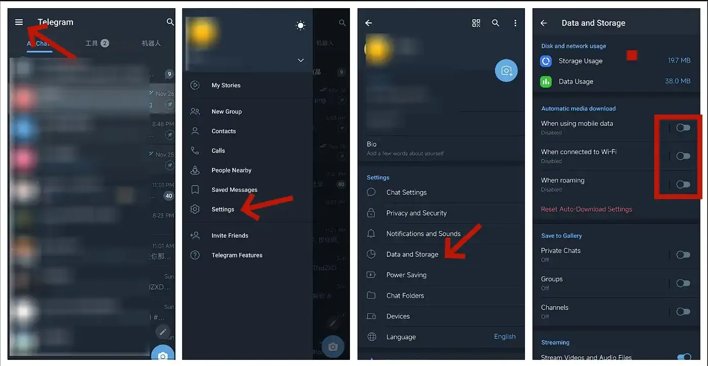 Telegram Disable Auto Download