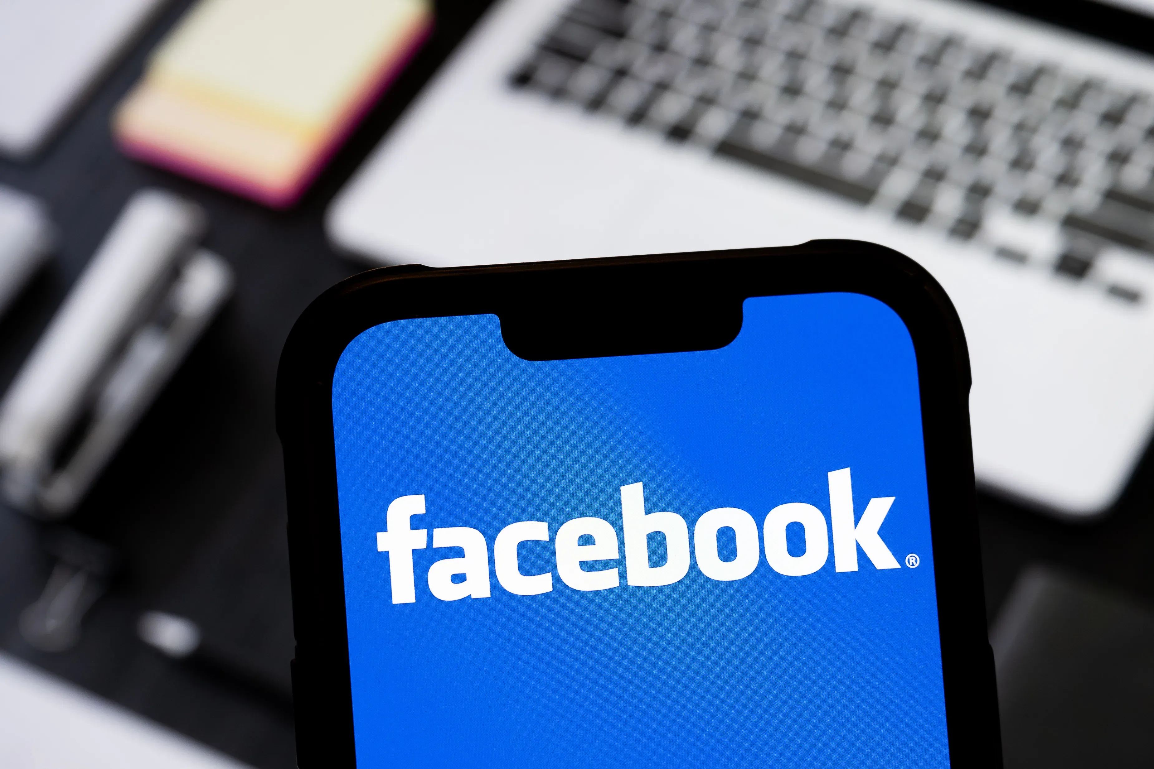 Facebook Logo on Phone