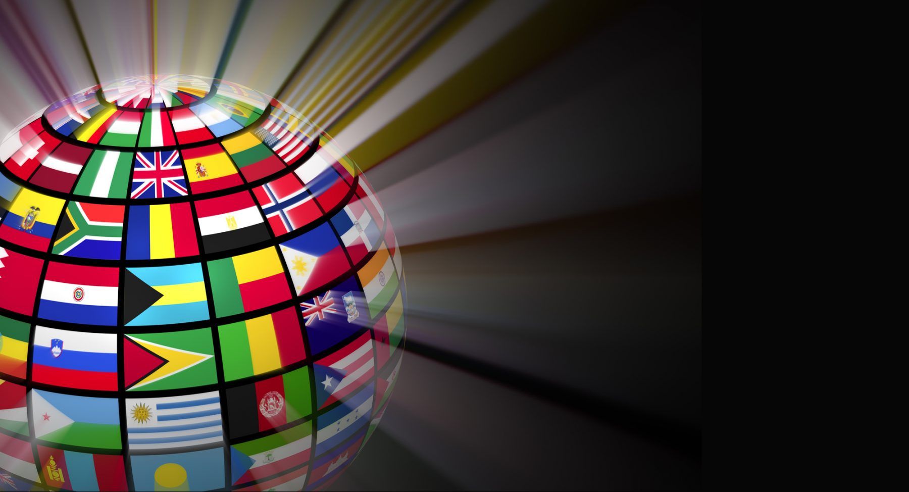 Globe With World Flags 1