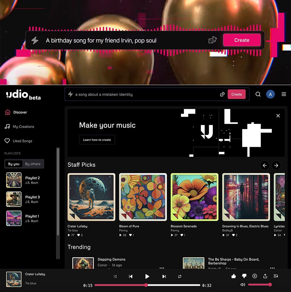 Udio AI Music App Generate Full Length Songs