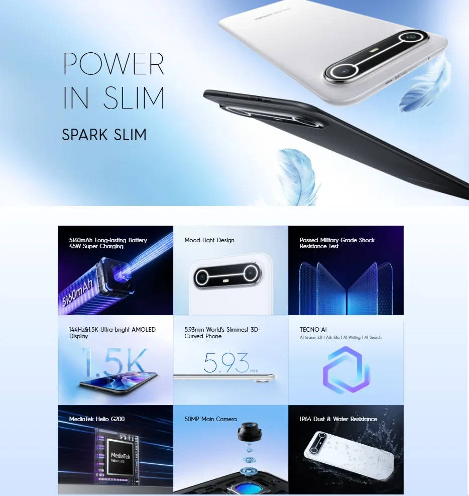 Tecno Spark Slim（global） Tecno Smartphones