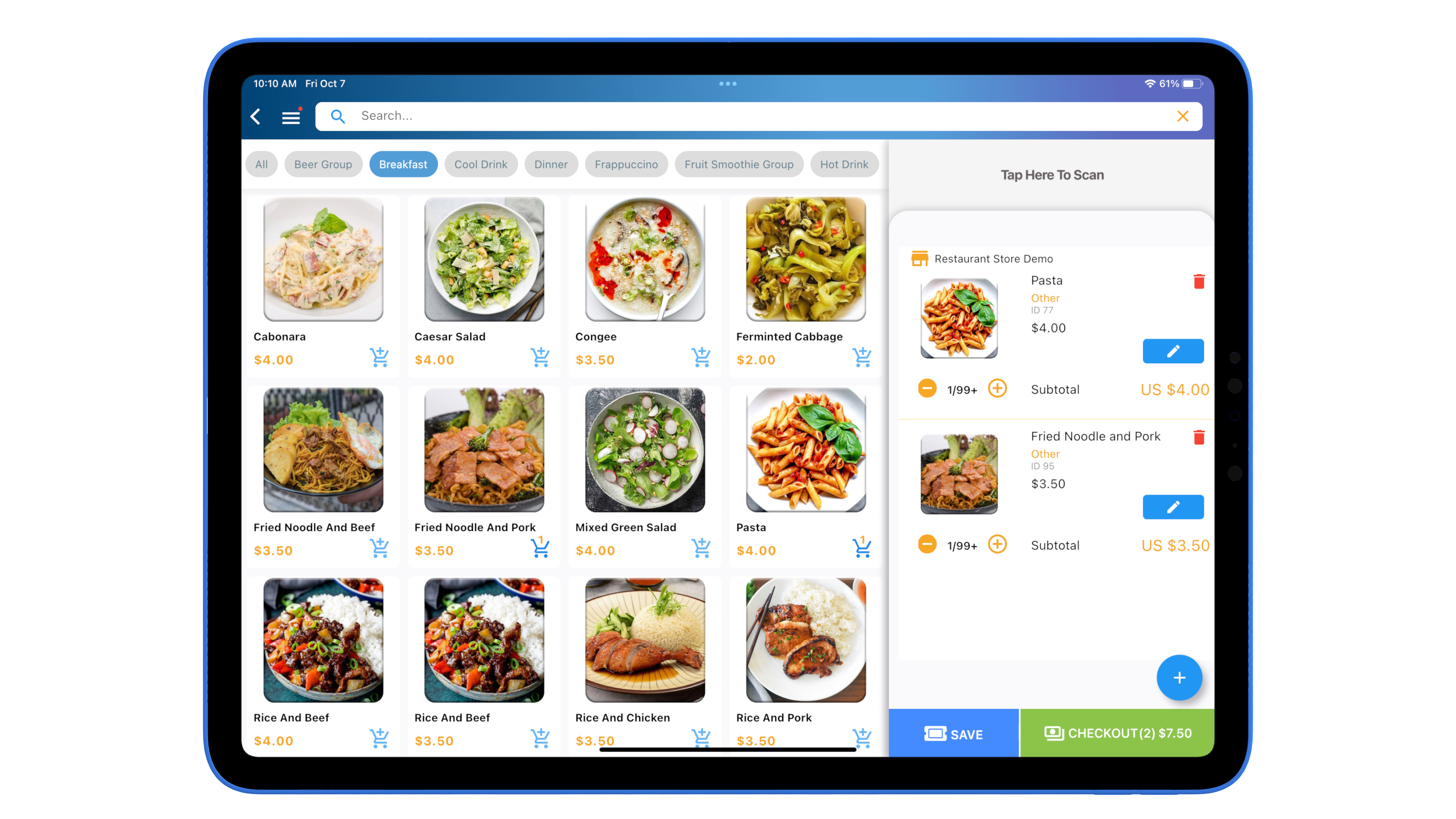 Pos I Pad Interface