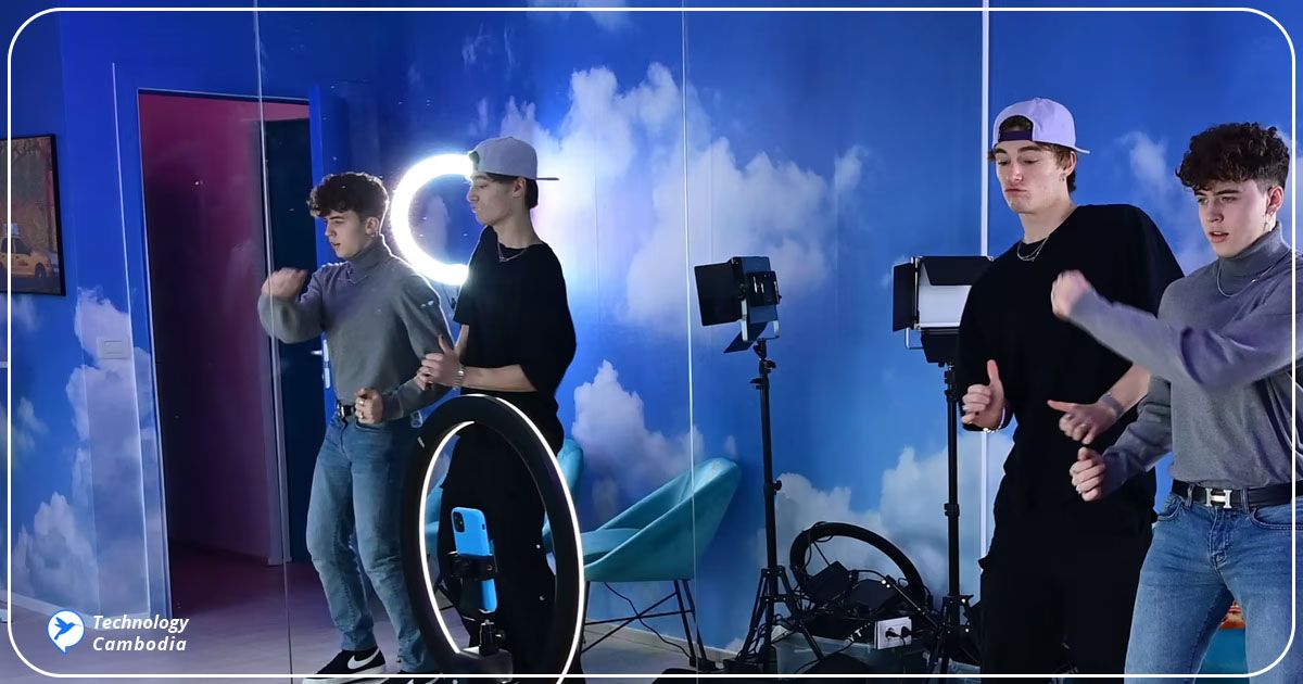 Filming Tiktok 