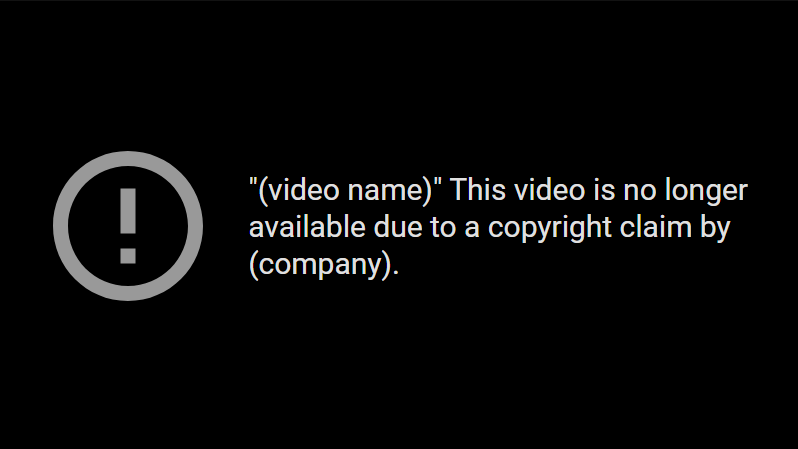 YouTube Copyright Strike