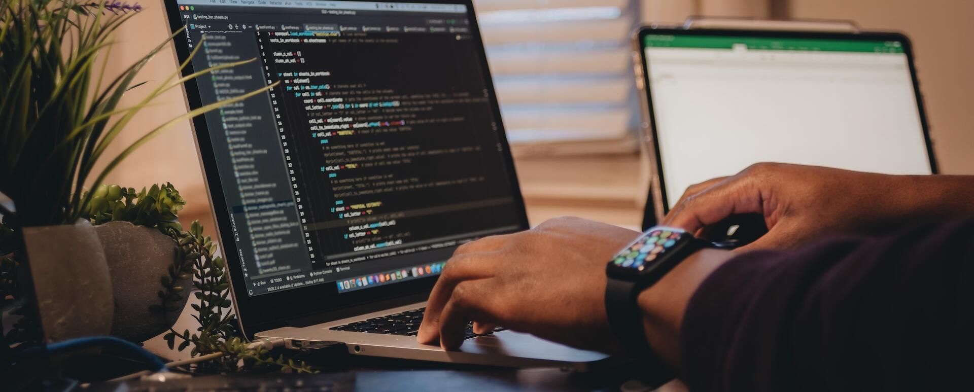 Full Stack Developer Sitting in Front the Screen
