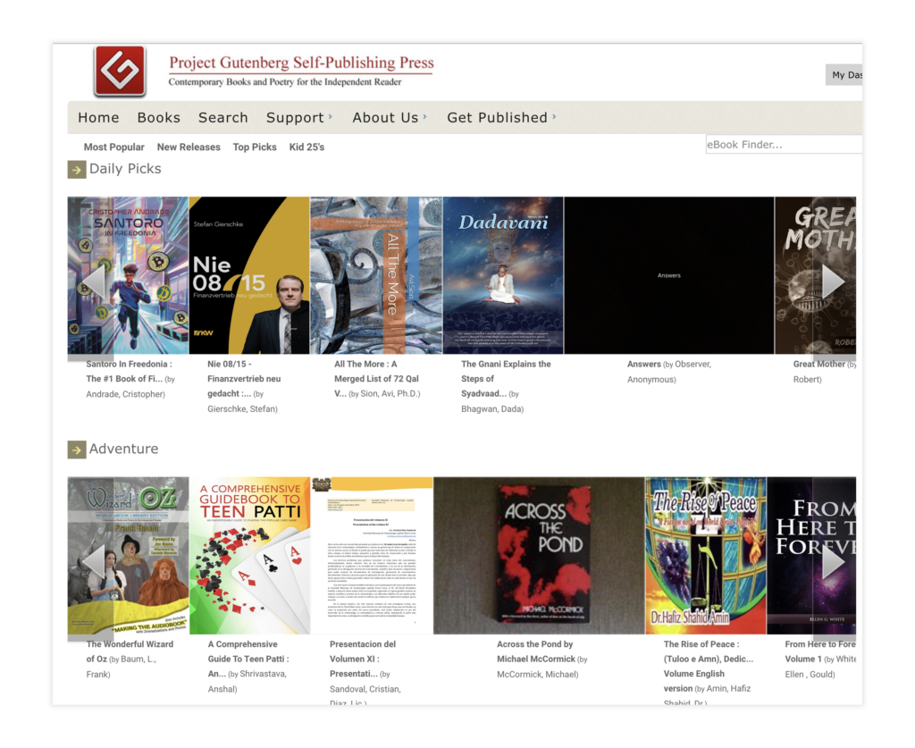 Review of Project Gutenberg Self Publishing Press Example 1024x837