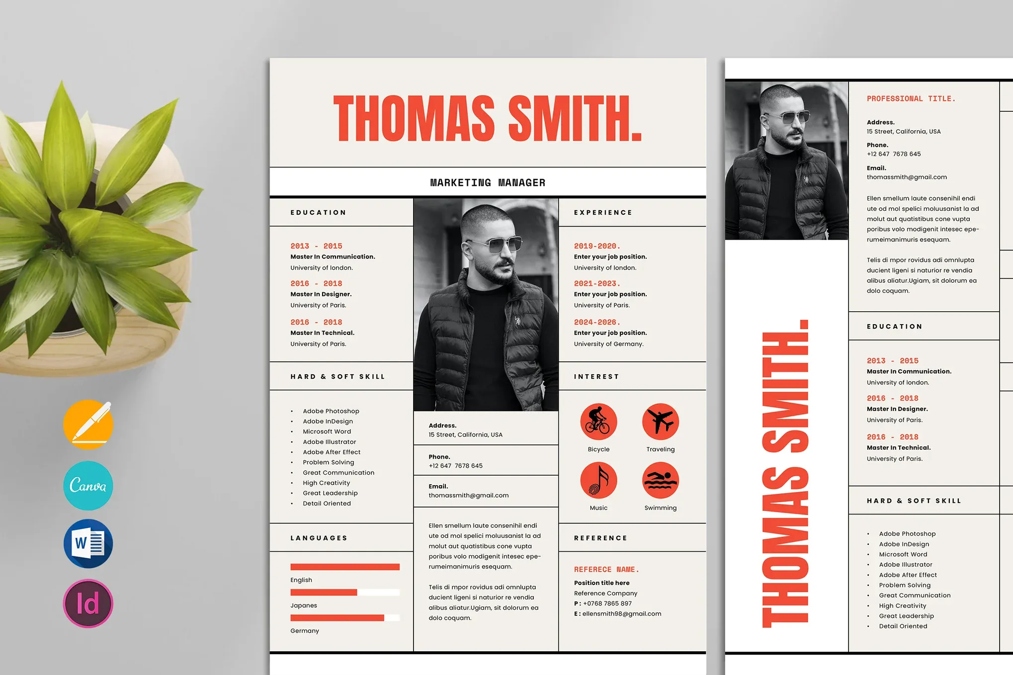 Canva Resume Template for Designers 647 1