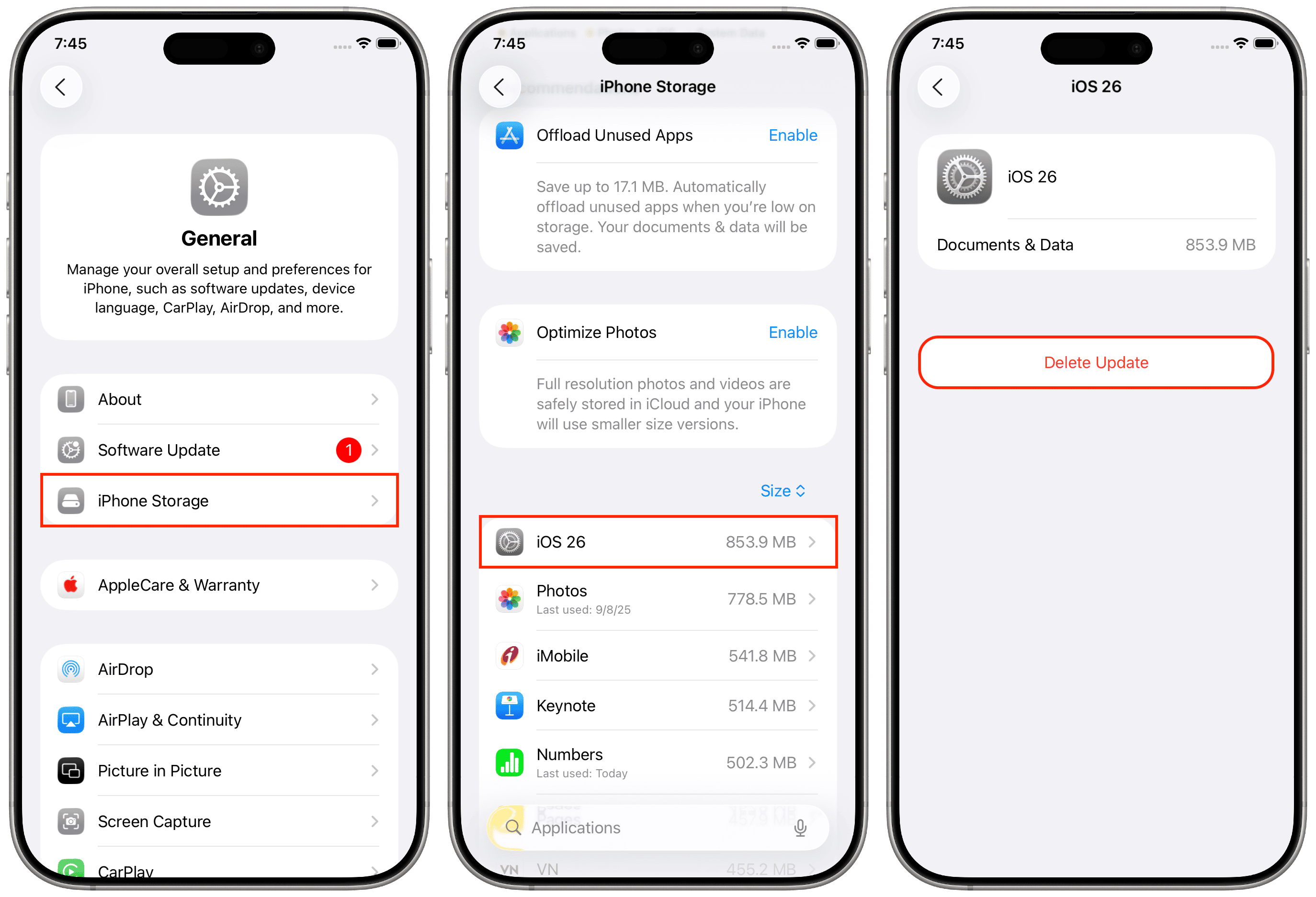 Deleting Downloaded I Os Software Update File From I Phone Storage Settings