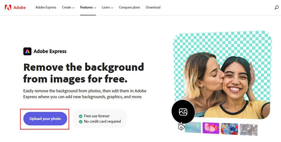 Open the Program to Remove Background in Adobe Express