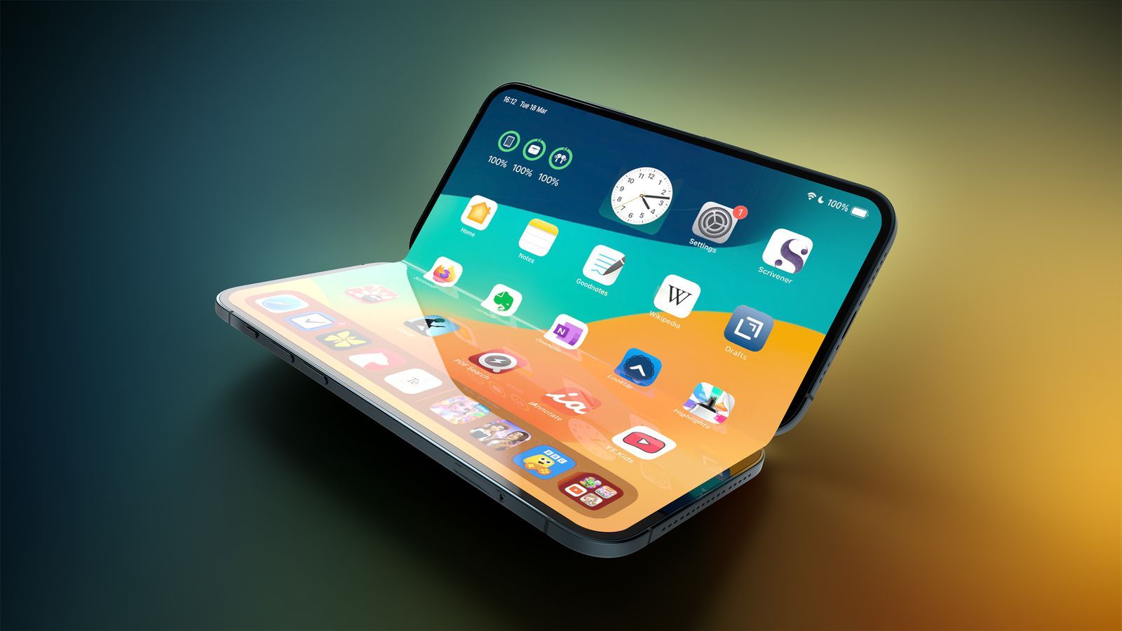 Foldable I Phone 2023 Feature Homescreen